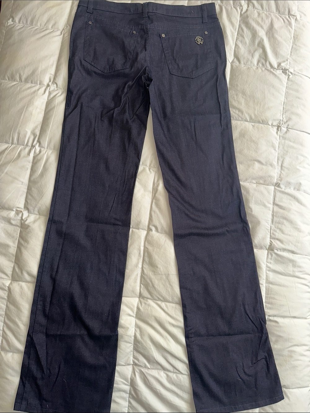 Roberto Cavalli Navy Blue Straight Leg Jeans